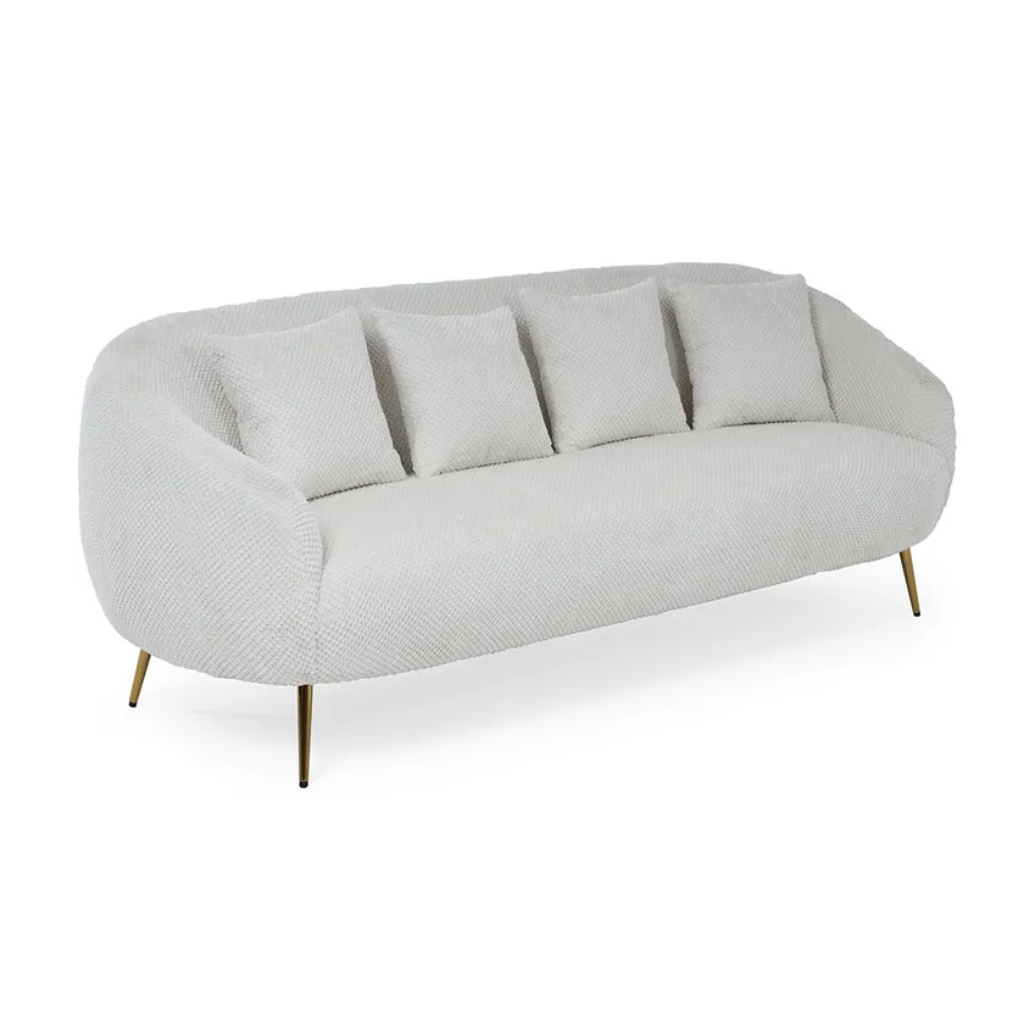 كنبة آني 3 مقاعد – أبيض